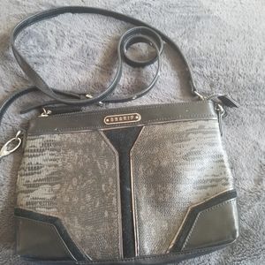 Sharif Black leather crossbody bag